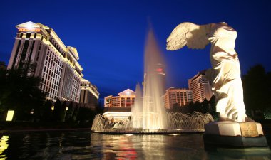 A View of Caesars Palace on the Strip, Las Vegas, Nevada clipart