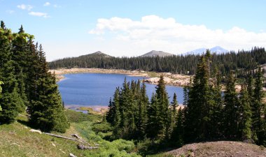 An Alpine Lake in Rocky Mountain National Park, Colorado clipart