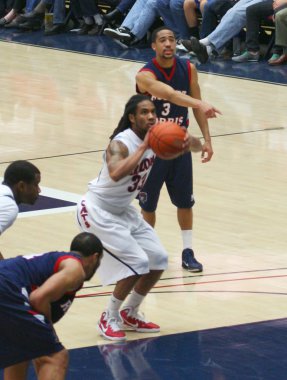 A Jesse Perry Foul Shot in an Arizona Basketball Game clipart