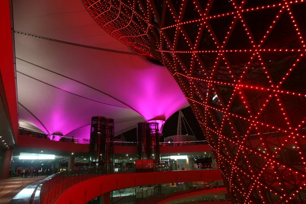 Gros plan sur l'axe Expo en rouge — Photo