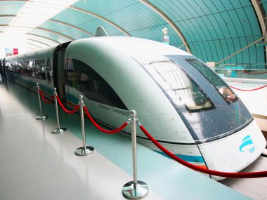 A Shanghai Transrapid Maglev, or Bullet, Train clipart