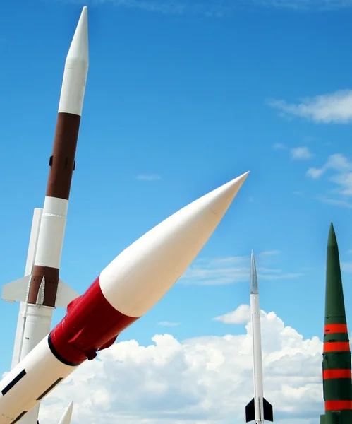 Stock image A Rocket Quartet Against the Blue Sky