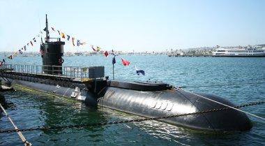 A Diesel-electric Submarine, the USS Dolphin clipart