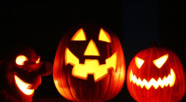 Three Jack-o-lanterns clipart