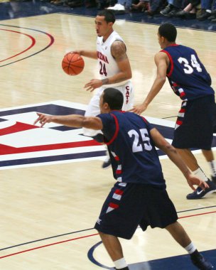 An Arizona Basketball Game, Brendon Lavender Dribbling