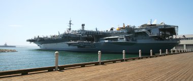 A View of the USS Midway Museum, San Diego clipart