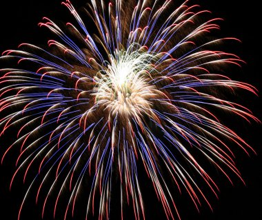 4th of July Fireworks, Red, White and Blue clipart