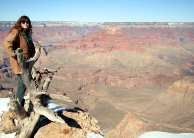 bir kadın, Büyük Kanyon Arizona