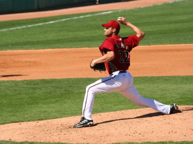 Arizona Diamondbacks pitcher Aaron Heilman in a game clipart