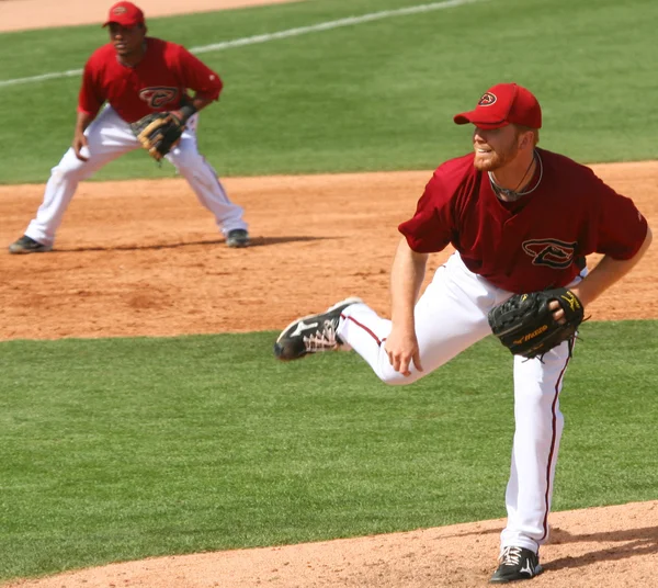 Pitcher blaine boyer i en arizona diamondbacks spel — Stockfoto