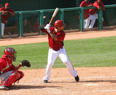 Ryan Roberts bats in an Arizona Diamondbacks game clipart