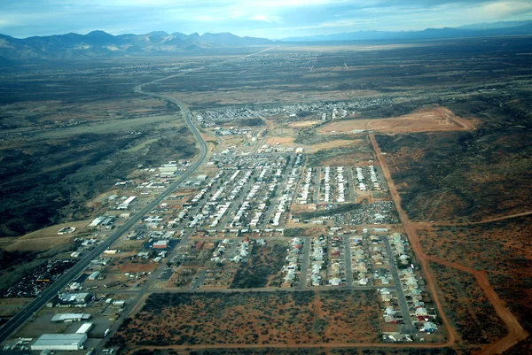 A View of a Small Town from the Air — Stock Photo, Image