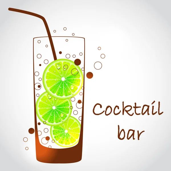Cocktail glass — Stock Vector