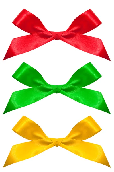 Set of color bows isolated on a white — Stock Photo, Image