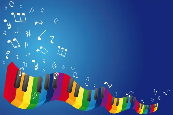 stock image Music background with music notes and piano keyboard