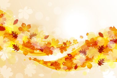 Autumn background with leaves clipart