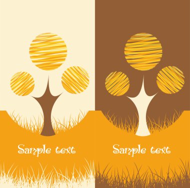 Set of two Nature backgrounds clipart