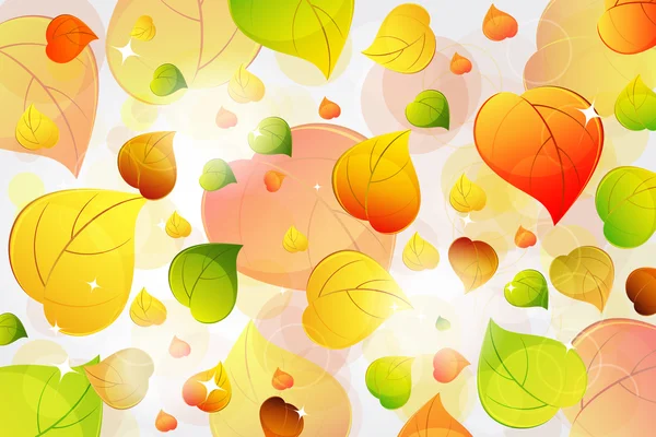 Fundo de outono com folhas —  Vetores de Stock