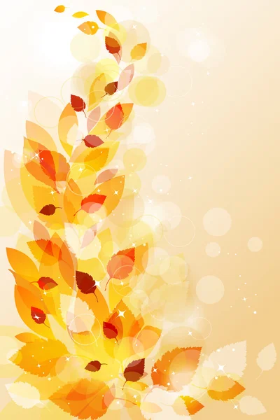 Őszi levelek háttér — Stock Vector