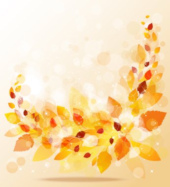 Autumn leaves background clipart