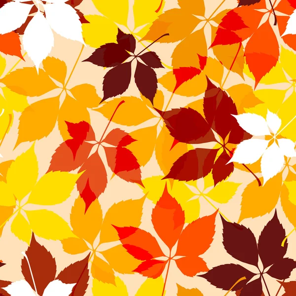 Podzimní listí bezešvé — Stockový vektor