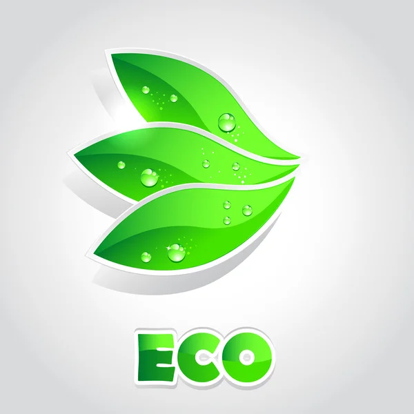 Feuilles écologiques — Image vectorielle