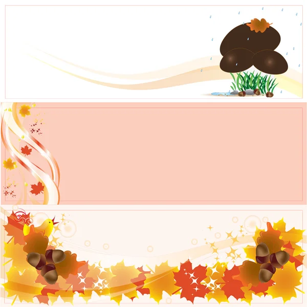 Autumn backgrounds for your banners — Stock Vector