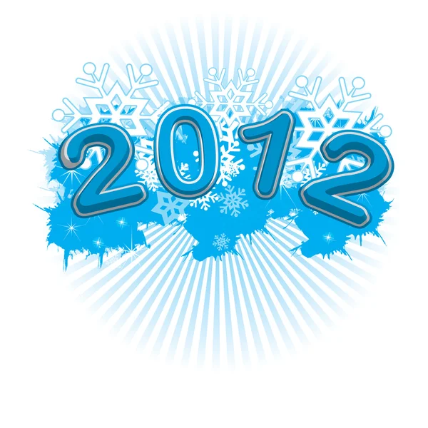 2012 έτος απεικόνιση για εκτύπωση ή web — Διανυσματικό Αρχείο