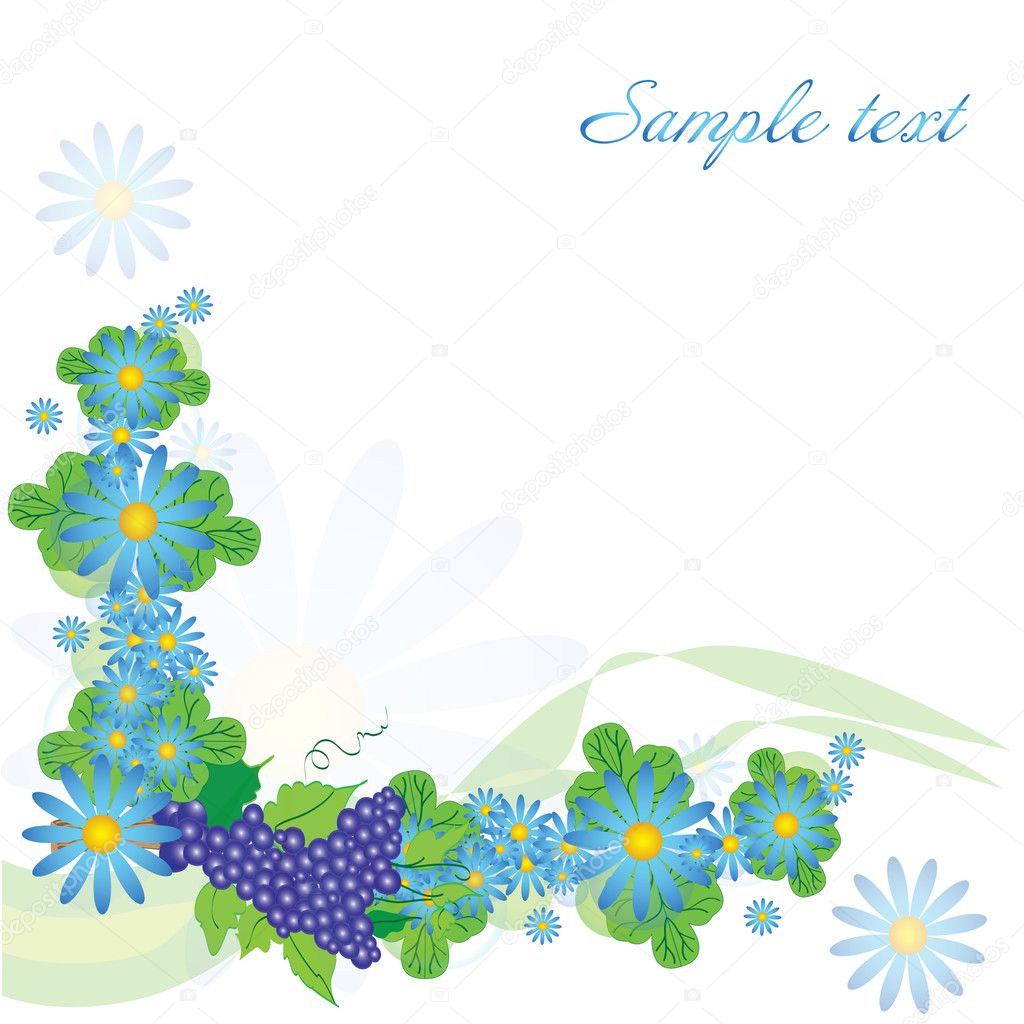 Flowers and grapes banners for web sites