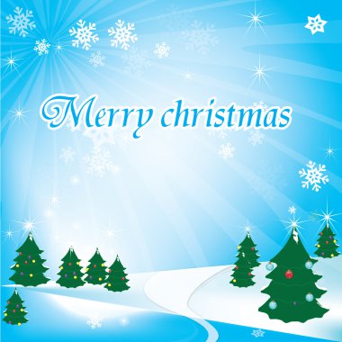 Christmas postcard for your company or web site clipart