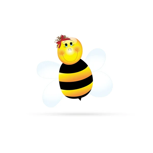 Bee fly illustraties voor childrens — Stockvector