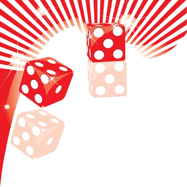 Cubi di casino per siti web — Vettoriale Stock