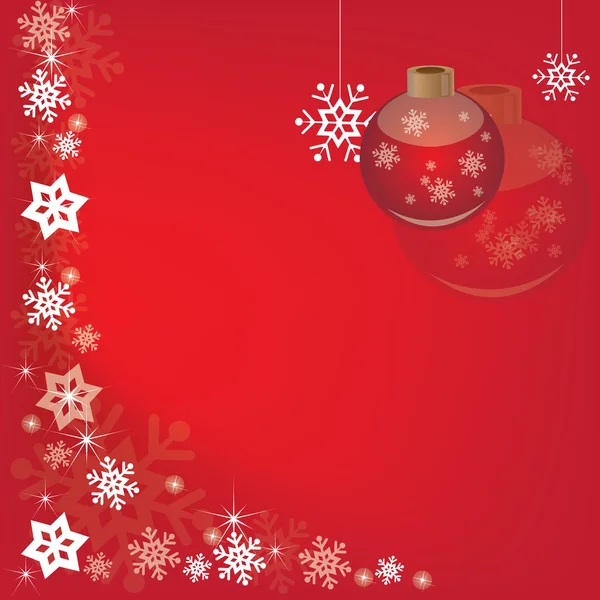 Web サイトや印刷のための赤いクリスマス背景 — ストックベクタ