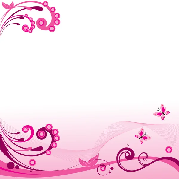 Drukuj różowy streszczenie ilustracja dla www pocztówki puste rama — Wektor stockowy