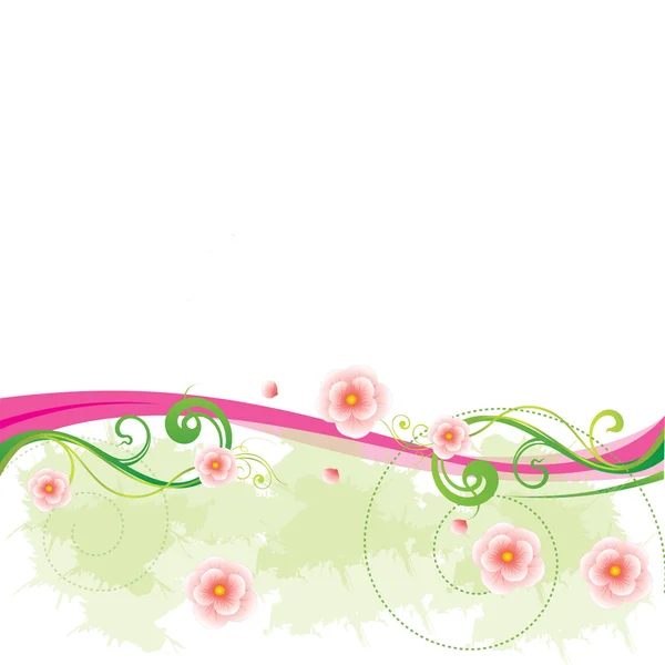 Sakura en blanco para imprimir o sitio web — Archivo Imágenes Vectoriales