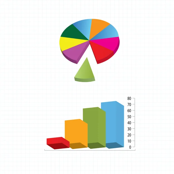 stock vector 3d barcharts for business creative concept