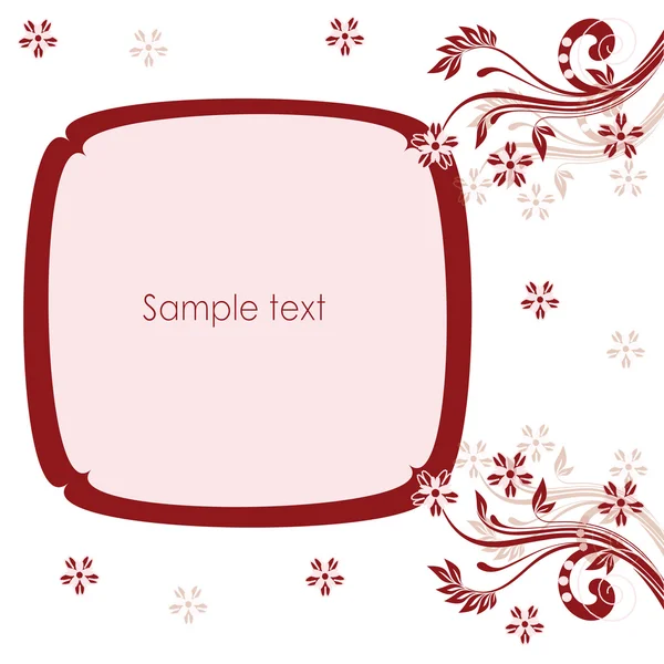 Růžové květy obrázek papíru nebo rámu — Stockový vektor