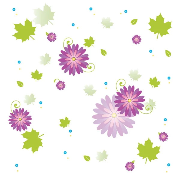 Summer decorative modern flowers background — Stock Vector