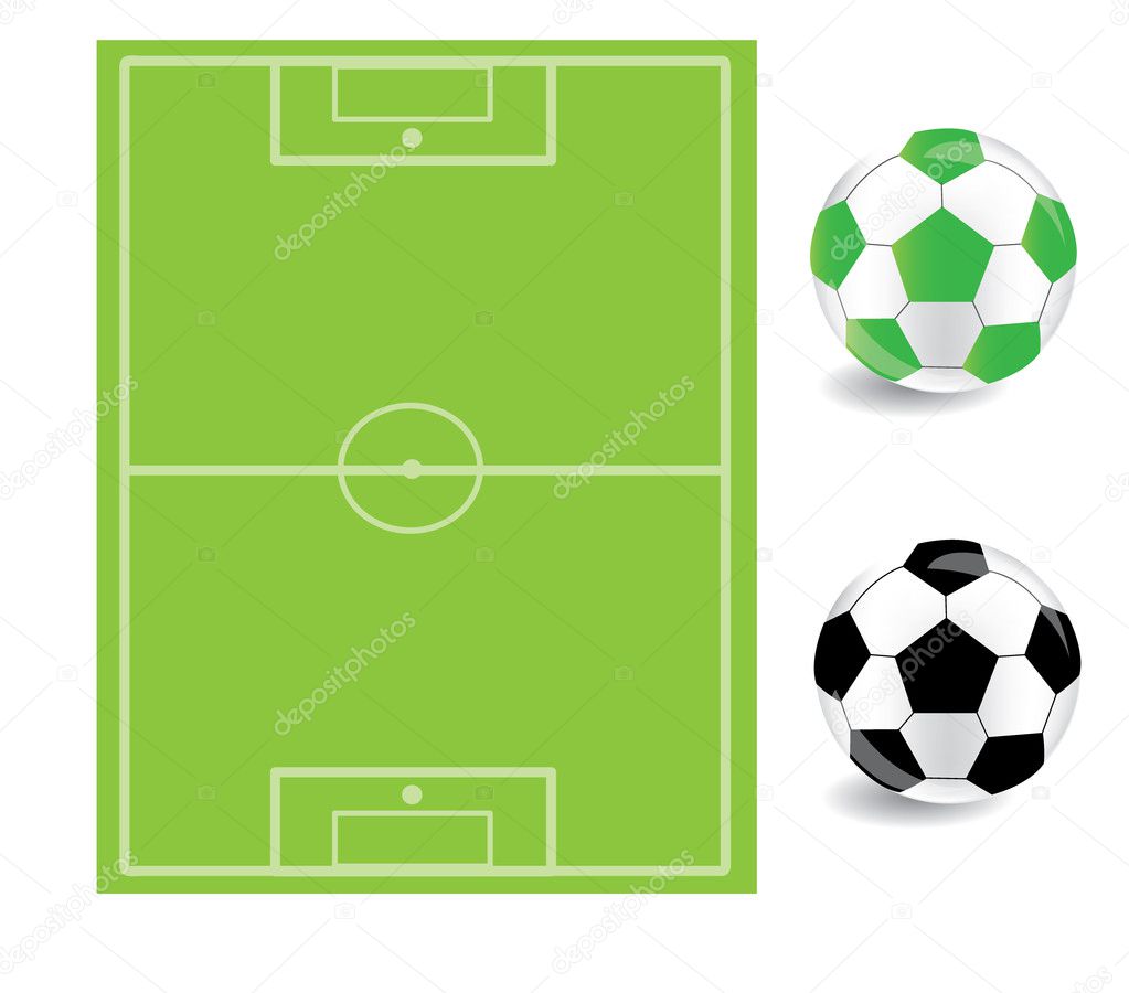 Football illustration and icons for sport
