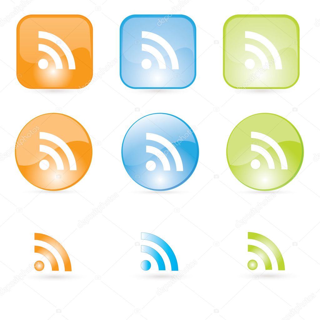 Rss icons Icons set for web
