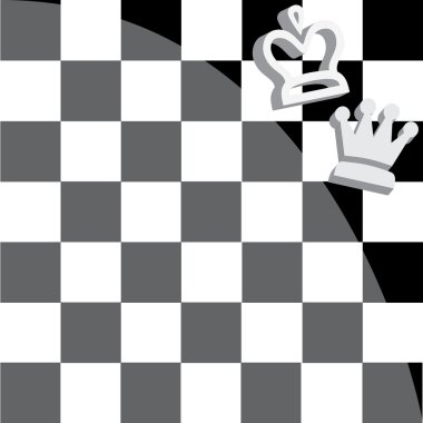 Chess pieces set illustration and chessboard clipart