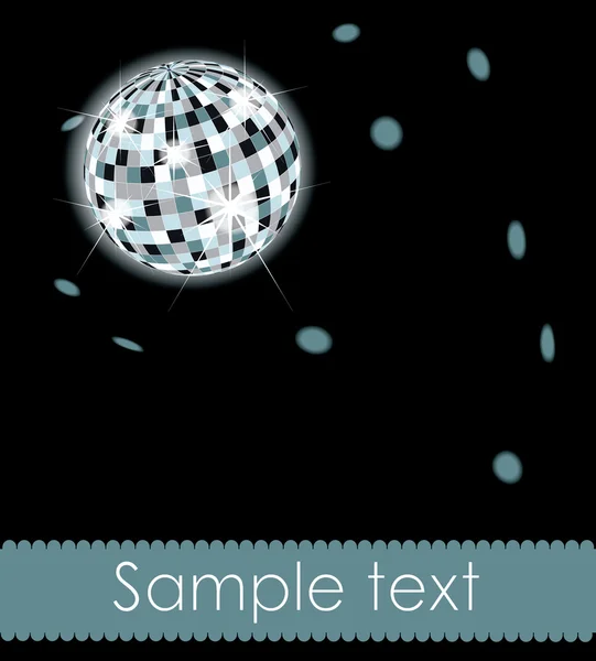 迪斯科球为发光的插图的音乐网站的 — 图库矢量图片