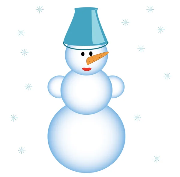 Muñeco de nieve simbol juguete y objeto de vacaciones de año nuevo — Archivo Imágenes Vectoriales