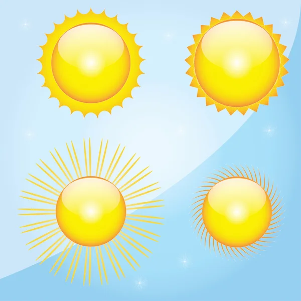 Weer en zon illustratie voor websites — Stockvector