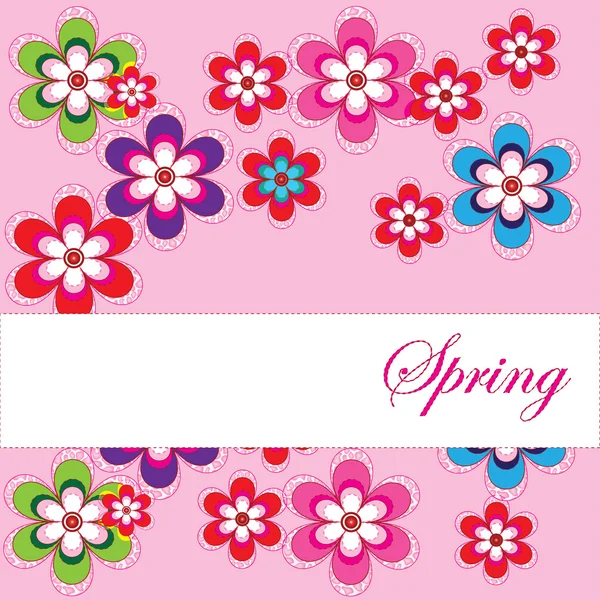 Cartão de primavera para seus cartões postais ou para web — Vetor de Stock