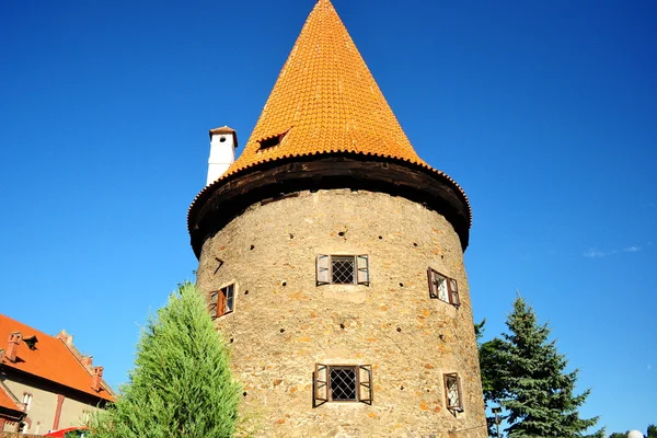 Średniowieczna wieża w cesky krumlov — Zdjęcie stockowe