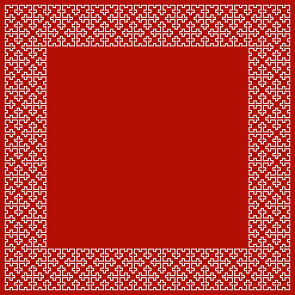 Vektorové vánoční rám s křížový vzor — Stockový vektor