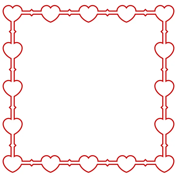 Ornamental Valentine background with hearts — Stock Vector