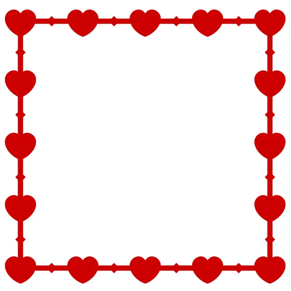 San Valentín marco fondo con corazones — Vector de stock