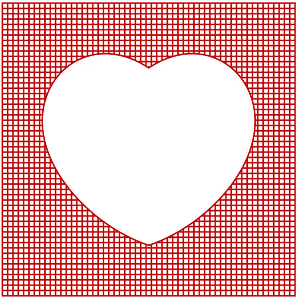 Valentinskarte mit Herz — Stockvektor
